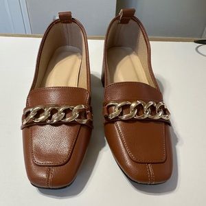 Shein 1.8-inch Brown Loafers